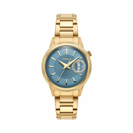 Ρολόι Γυναικείο Vogue 611441. Ρολόι Vogue με Χρυσό πλαίσιο και Μπλε καντράν. Αυτό το Γυναικείο ρολόι είναι 37 mm mm. Είναι διαθέσιμο στο κατάστημα. Αποστολή αυθημερόν