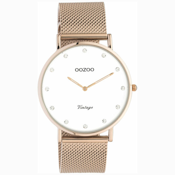 Ρολόι Γυναικείο OOZOO C20238. Ρολόι OOZOO με Ροζ Χρυσό πλαίσιο και Λευκό καντράν. Αυτό το Γυναικείο ρολόι είναι 40 mm mm. Είναι διαθέσιμο στο κατάστημα. Αποστολή αυθημερόν
