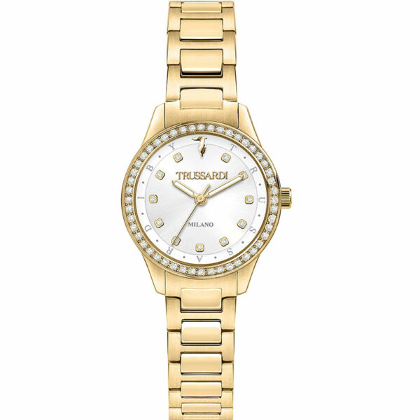 Ρολόι Γυναικείο Trussardi R2453151504. Ρολόι Trussardi με Χρυσό πλαίσιο και Λευκό καντράν. Αυτό το Γυναικείο ρολόι είναι 34 mm mm. Είναι διαθέσιμο στο κατάστημα. Αποστολή αυθημερόν