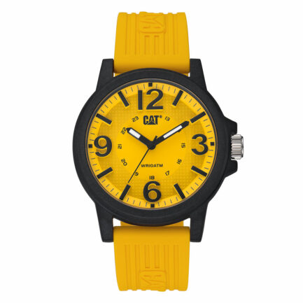 Ρολόι Ανδρικό Caterpillar LF.111.27.731. Ρολόι Caterpillar με Μαύρο πλαίσιο και Κίτρινο καντράν. Αυτό το Ανδρικό ρολόι είναι 44