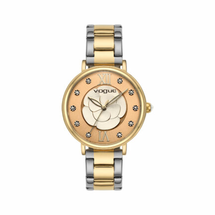Ρολόι Γυναικείο Vogue 611661. Ρολόι Vogue με Χρυσό πλαίσιο και Ροζ καντράν. Αυτό το Γυναικείο ρολόι είναι 35 mm mm. Είναι διαθέσιμο στο κατάστημα. Αποστολή αυθημερόν