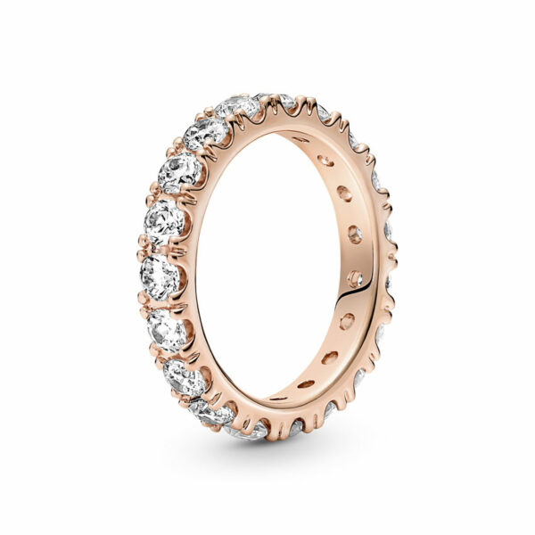 Εδώ υπάρχει ένα Δαχτυλίδι Pandora Sparkling Row Eternity Ring Ασημένιο με Ροζ Χρυσό χρώμα μετάλλου, με κωδικό 180050C01 σε τιμή 89 €.