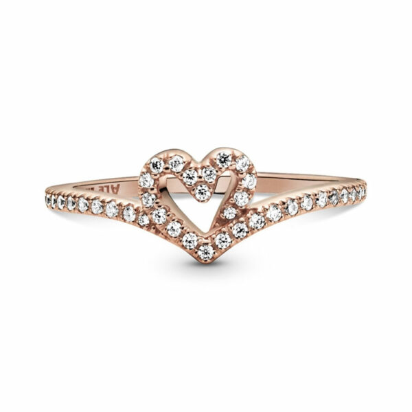 Εδώ υπάρχει ένα Δαχτυλίδι Pandora Sparkling Wishbone Heart Ring Ασημένιο με Ροζ Χρυσό χρώμα μετάλλου, με κωδικό 189302C01 σε τιμή 69 €.