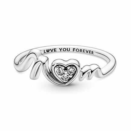 Εδώ υπάρχει ένα Δαχτυλίδι Pandora Mum Pavé Heart Ring Ασημένιο με Λευκό χρώμα μετάλλου, με κωδικό 191149C01 σε τιμή 49 €.