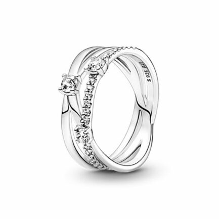 Εδώ υπάρχει ένα Δαχτυλίδι Pandora Sparkling Triple Band Ringι Ασημένιο με Λευκό χρώμα μετάλλου, με κωδικό 199400C01 σε τιμή 89 €.