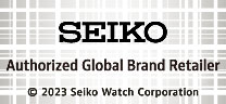 Εδώ υπάρχει το λογότυπο που υποδηλώνει την γνησιότητα των προϊόντων SEIKO. Η επίσημη αντιπροσωπία μας πιστοποιεί ως ένας εξουσιοδοτημένος ιστότοπος Global Brand. Σας προσφέρουμε τις ίδιες υψηλής ποιότητας υπηρεσίες στον ιστότοπό μας όπως και στα καταστήματά μας.